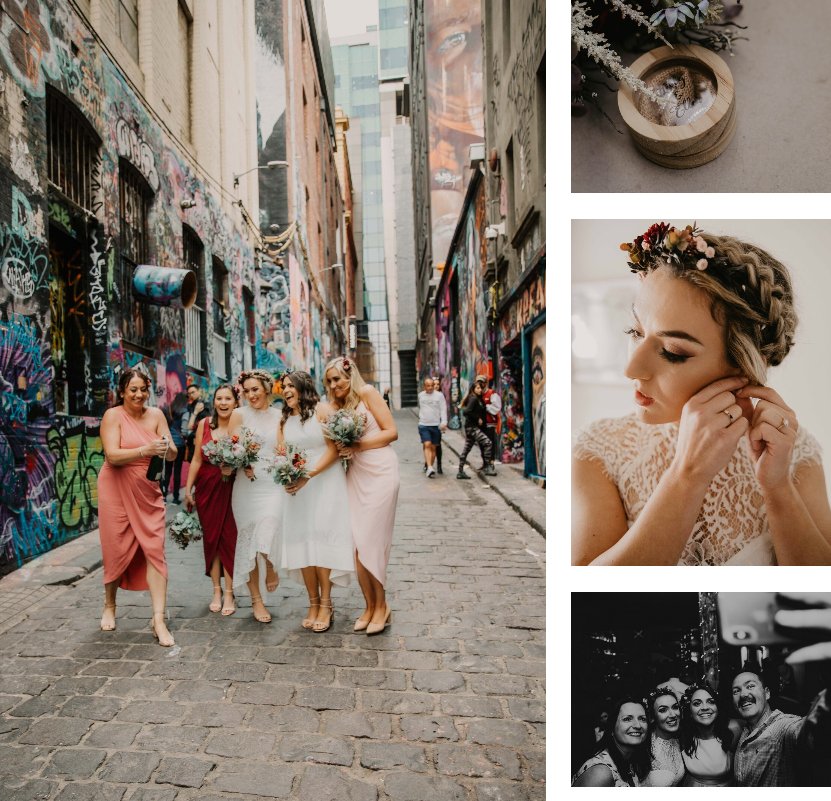 Rogue Poppy Studio — Melbourne wedding photographer portfolio collage